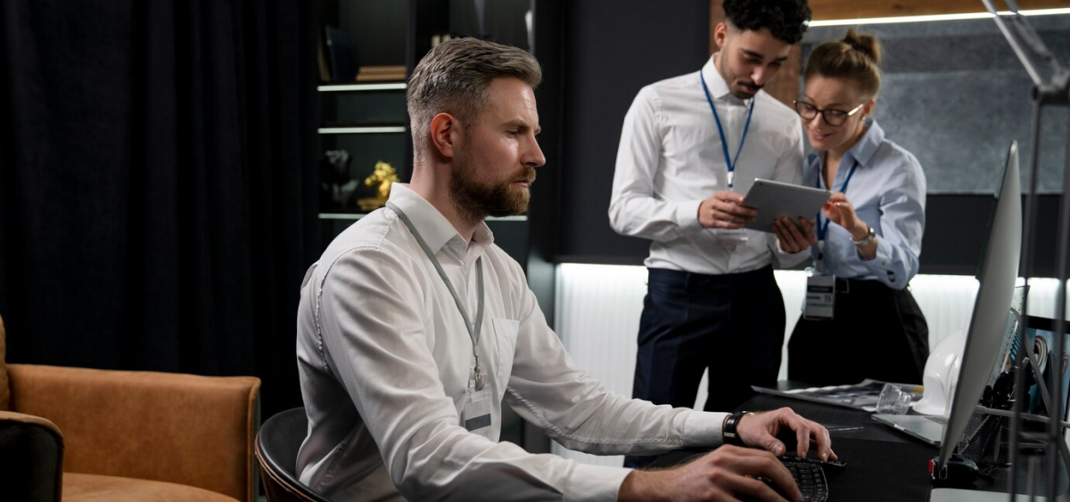 Professional IT working staff