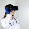 Doctor wearing a VR headset