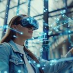 girl wearing a VR headset
